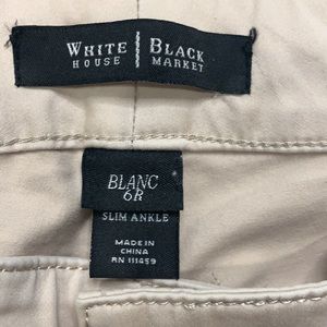 WHBM beige pants stitching detail 6R